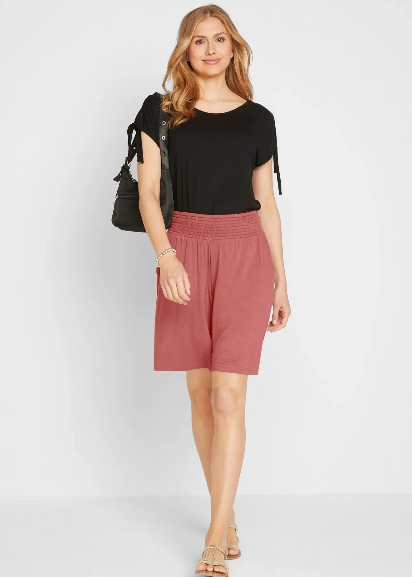 Femme bonprix Shorts|Pantalons|Bermuda en jersey viscose