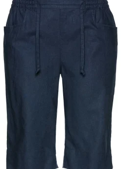 Femme bonprix Shorts|Pantalons|Bermuda en lin majoritaire
