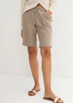 bonprix Bermuda en lin majoritaire|Femme Shorts|Pantalons
