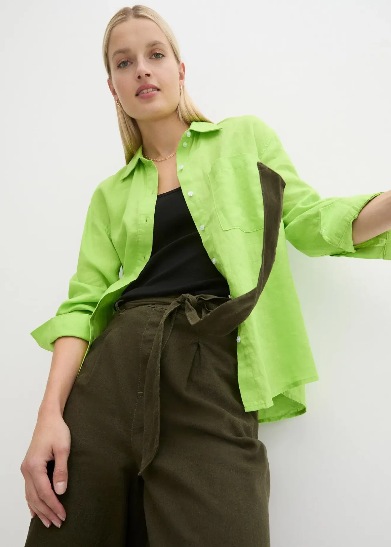 bonprix Bermuda en lin mélangé|Femme Shorts|Pantalons