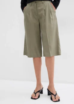 Femme bonprix Shorts|Pantalons|Bermuda en Lyocell fluide