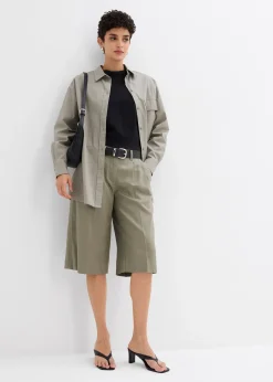 Femme bonprix Shorts|Pantalons|Bermuda en Lyocell fluide