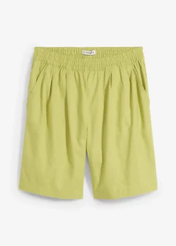 bonprix Bermuda en mélange lin et coton|Femme Shorts|Pantalons