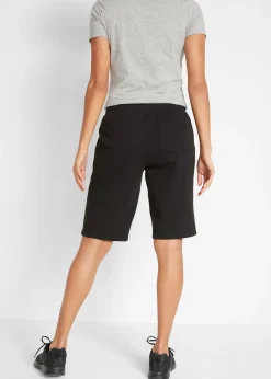 Femme bonprix Shorts|Basiques|Bermuda en molleton 100% coton