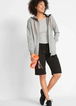 Femme bonprix Shorts|Basiques|Bermuda en molleton 100% coton