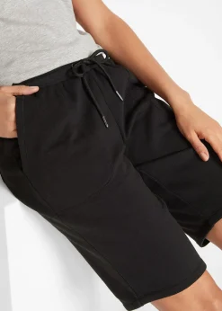 Femme bonprix Shorts|Basiques|Bermuda en molleton 100% coton