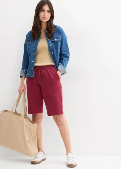 bonprix Bermuda en molleton 100% coton|Femme Shorts|Basiques