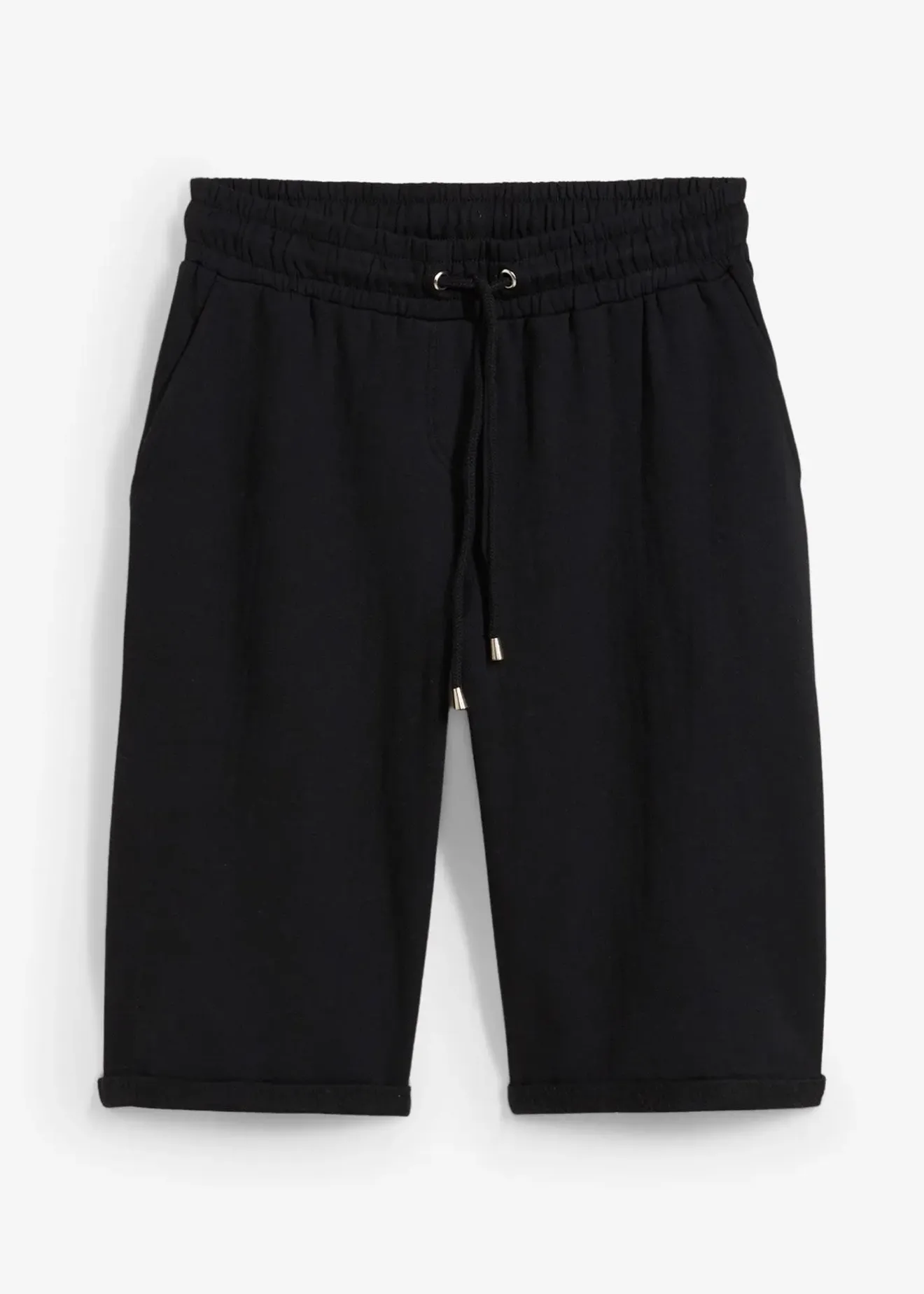 Femme bonprix Basiques|Sweats|Bermuda en molleton à ourlet