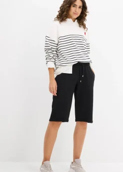 Femme bonprix Basiques|Sweats|Bermuda en molleton à ourlet
