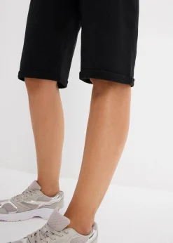 Femme bonprix Basiques|Sweats|Bermuda en molleton à ourlet