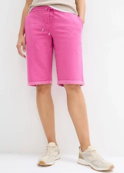 Femme bonprix Basiques|Sweats|Bermuda en molleton à ourlet