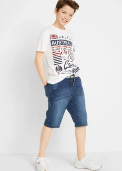 bonprix Bermuda en molleton aspect jean, Regular|Enfant Vêtements Enfant|Garçons 9-16 Ans·Shorts
