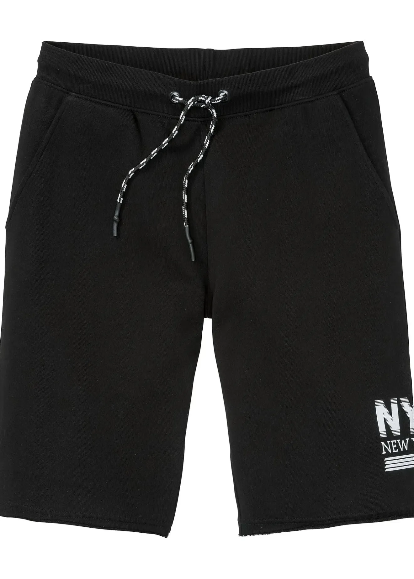 Homme bonprix Shorts|Vêtements De Sport|Bermuda en molleton avec bordures à cru
