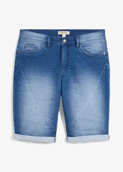 Homme bonprix Shorts|Jeans|Bermuda en molleton effet jean, loose