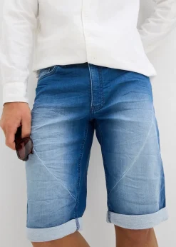 Homme bonprix Shorts|Jeans|Bermuda en molleton effet jean, loose