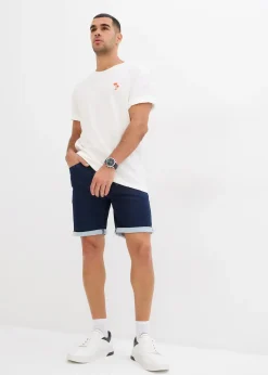 bonprix Bermuda en molleton effet jean, Regular|Homme Shorts|Jeans