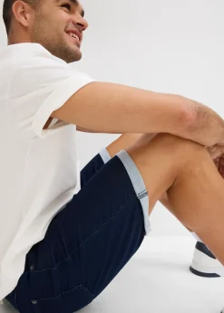 bonprix Bermuda en molleton effet jean, Regular|Homme Shorts|Jeans