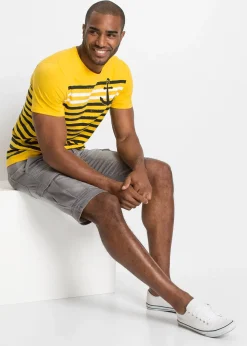 bonprix Bermuda en sweat effet jean, regular|Homme Shorts|Sweats