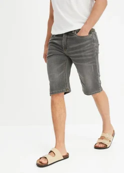 bonprix Bermuda en sweat effet jean, coupe ventre confort, regular|Homme Shorts|Jeans