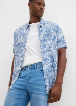 bonprix Bermuda en sweat effet jean, coupe ventre confort, regular|Homme Shorts|Jeans