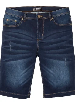 Homme bonprix Shorts|Jeans|Bermuda en sweat effet jean, coupe ventre confort, regular