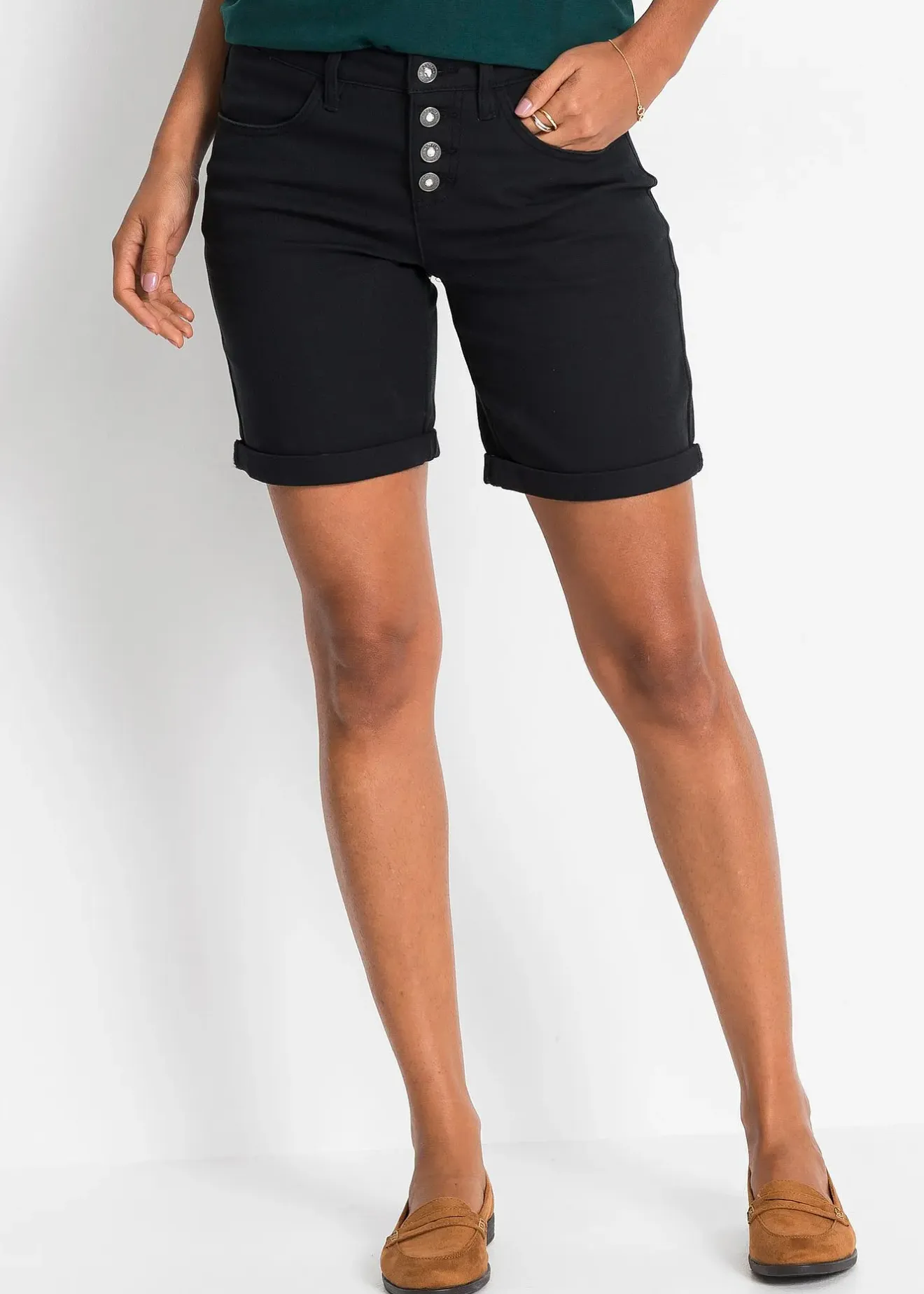 Femme bonprix Shorts|Pantalons|Bermuda extensible