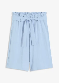 bonprix Bermuda fluide en viscose mélangée, taille élastiquée|Femme Shorts|Pantalons