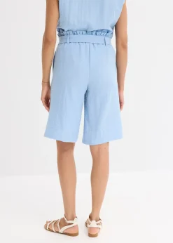 bonprix Bermuda fluide en viscose mélangée, taille élastiquée|Femme Shorts|Pantalons