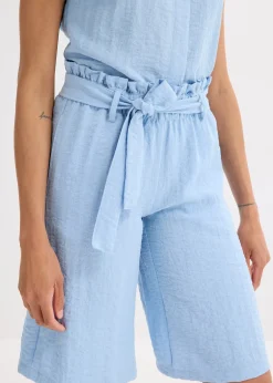 bonprix Bermuda fluide en viscose mélangée, taille élastiquée|Femme Shorts|Pantalons