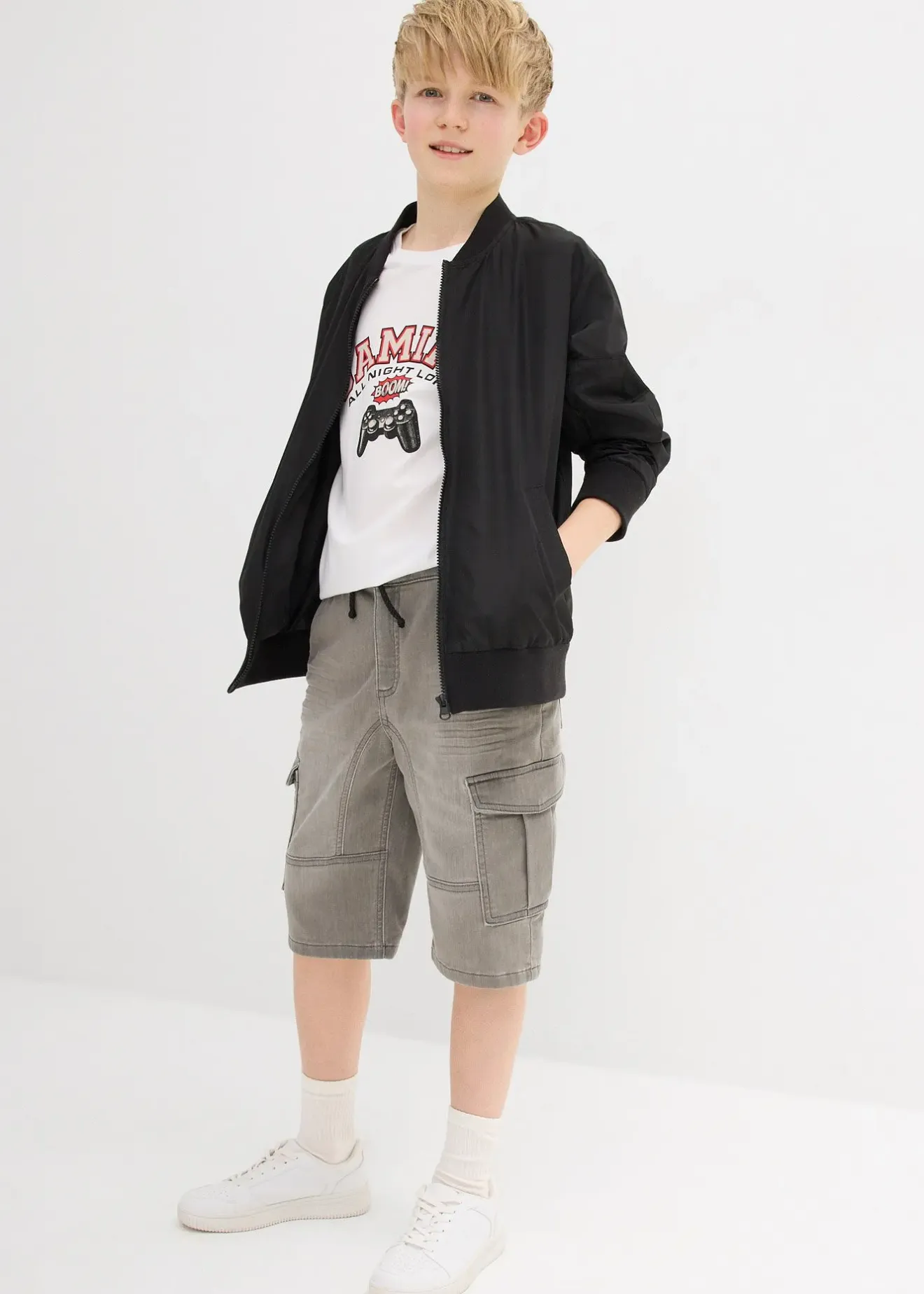 bonprix Bermuda jean en molleton, Regular|Enfant Vêtements Enfant|Garçons 9-16 Ans·Shorts