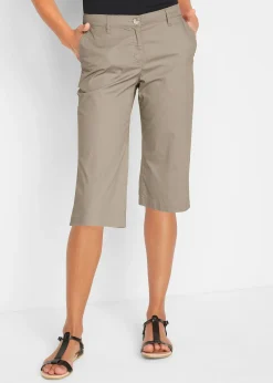 Femme bonprix Shorts|Pantalons|Bermuda long à taille élastiquée