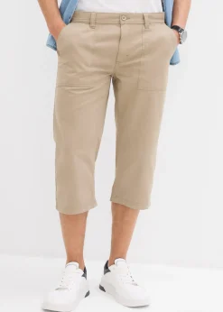 Homme bonprix Shorts|Pantalons|Bermuda long avec poches plaquées, Regular Fit