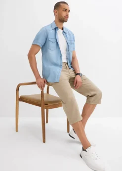 Homme bonprix Shorts|Pantalons|Bermuda long avec poches plaquées, Regular Fit