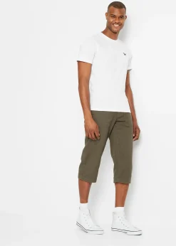 Homme bonprix Shorts|Pantalons|Bermuda long avec poches plaquées, Regular Fit