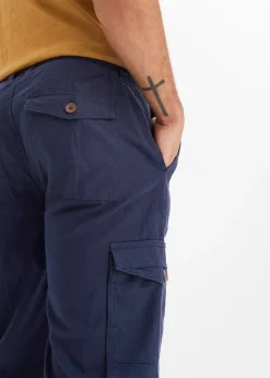bonprix Bermuda long cargo en lin mélangé, regular|Homme Shorts|Pantalons