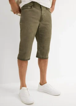bonprix Bermuda long en toile délavée, regular|Homme Shorts|Pantalons