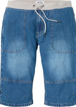 Homme bonprix Shorts|Jeans|Bermuda long et léger en jean taille extensible, loose