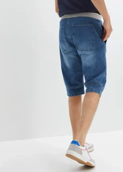 Homme bonprix Shorts|Jeans|Bermuda long et léger en jean taille extensible, loose