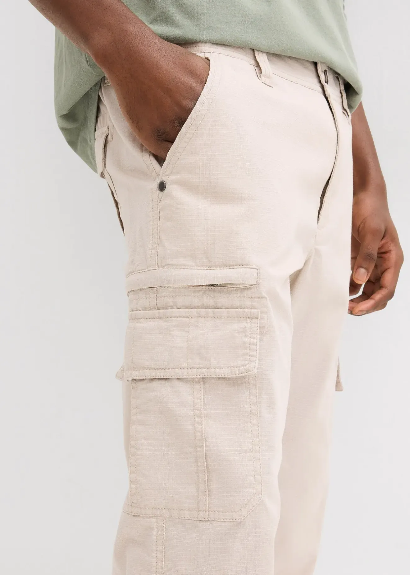 bonprix Bermuda long poches cargo regular 100% coton|Homme Vêtements De Plein Air|Shorts