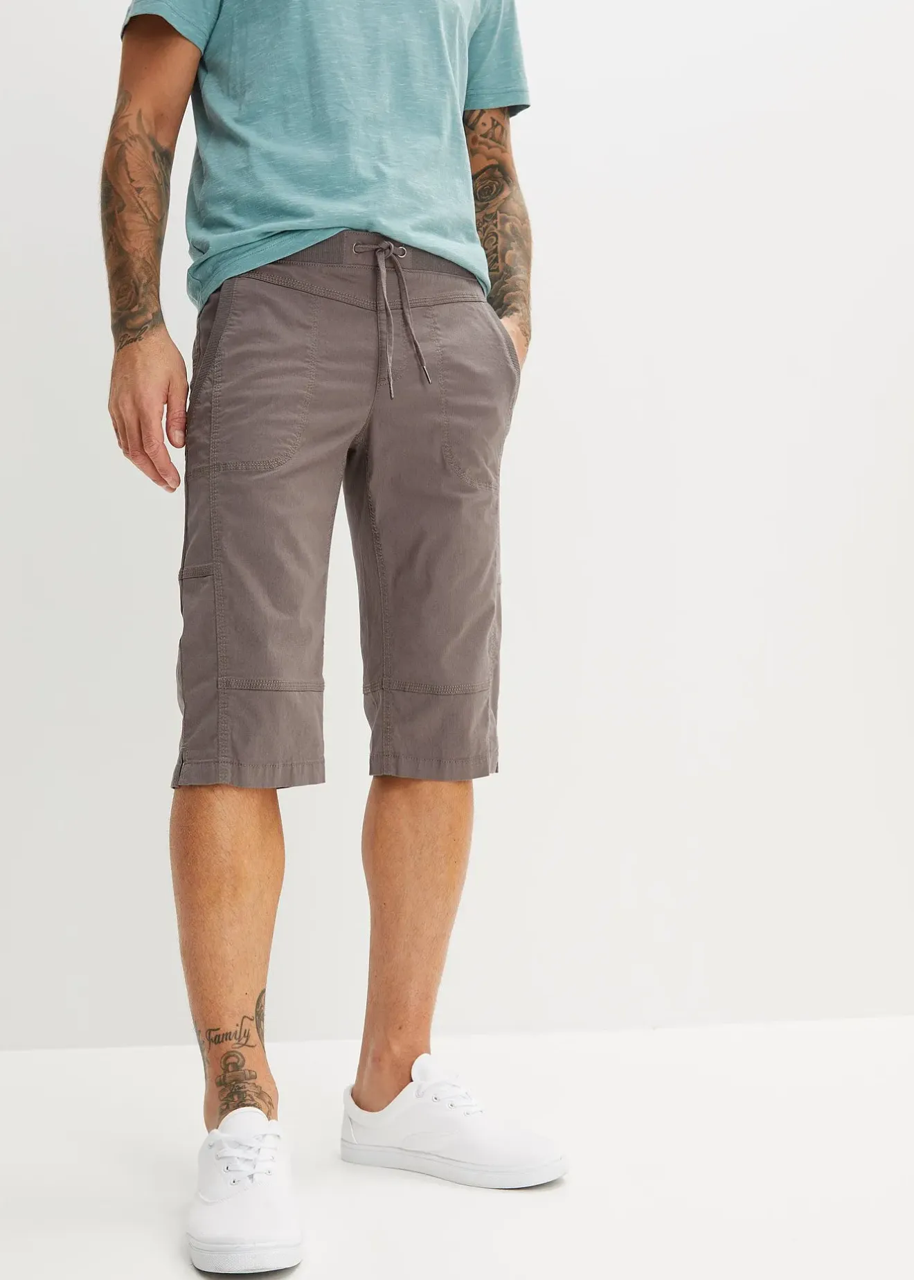 bonprix Bermuda long regular à taille élastiquée|Homme Shorts|Pantalons