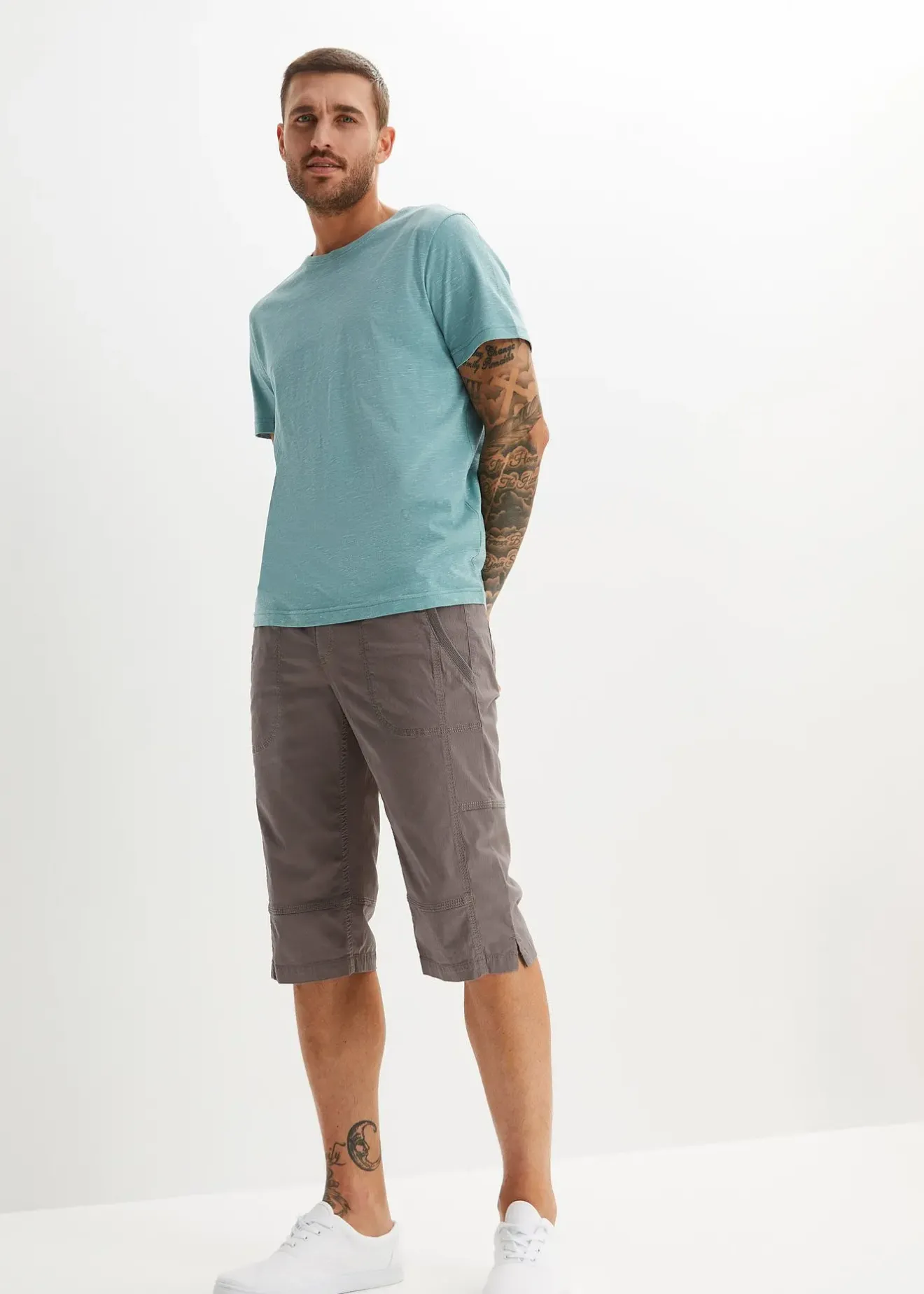 bonprix Bermuda long regular à taille élastiquée|Homme Shorts|Pantalons