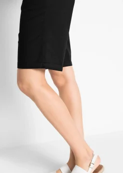 bonprix Bermuda paper touch en coton à taille confortable|Femme Shorts|Pantalons