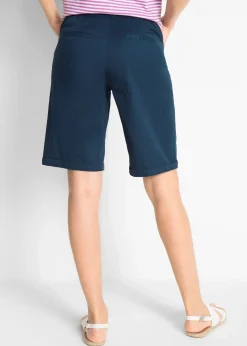bonprix Bermuda paper touch en coton à taille confortable|Femme Shorts|Pantalons
