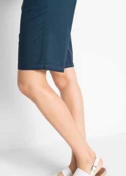 bonprix Bermuda paper touch en coton à taille confortable|Femme Shorts|Pantalons