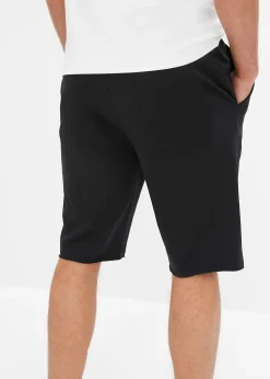 Homme bonprix Shorts|Sweats|Bermuda sweat à bordures ouvertes en coton, Loose Fit
