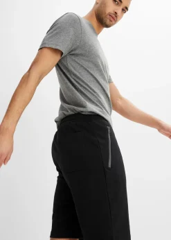 bonprix Bermuda sweat avec poches latérales zippées|Homme Shorts|Vêtements De Sport