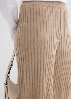 Femme bonprix Shorts|Pantalons|Bermuda taille haute en maille de viscose mélangée