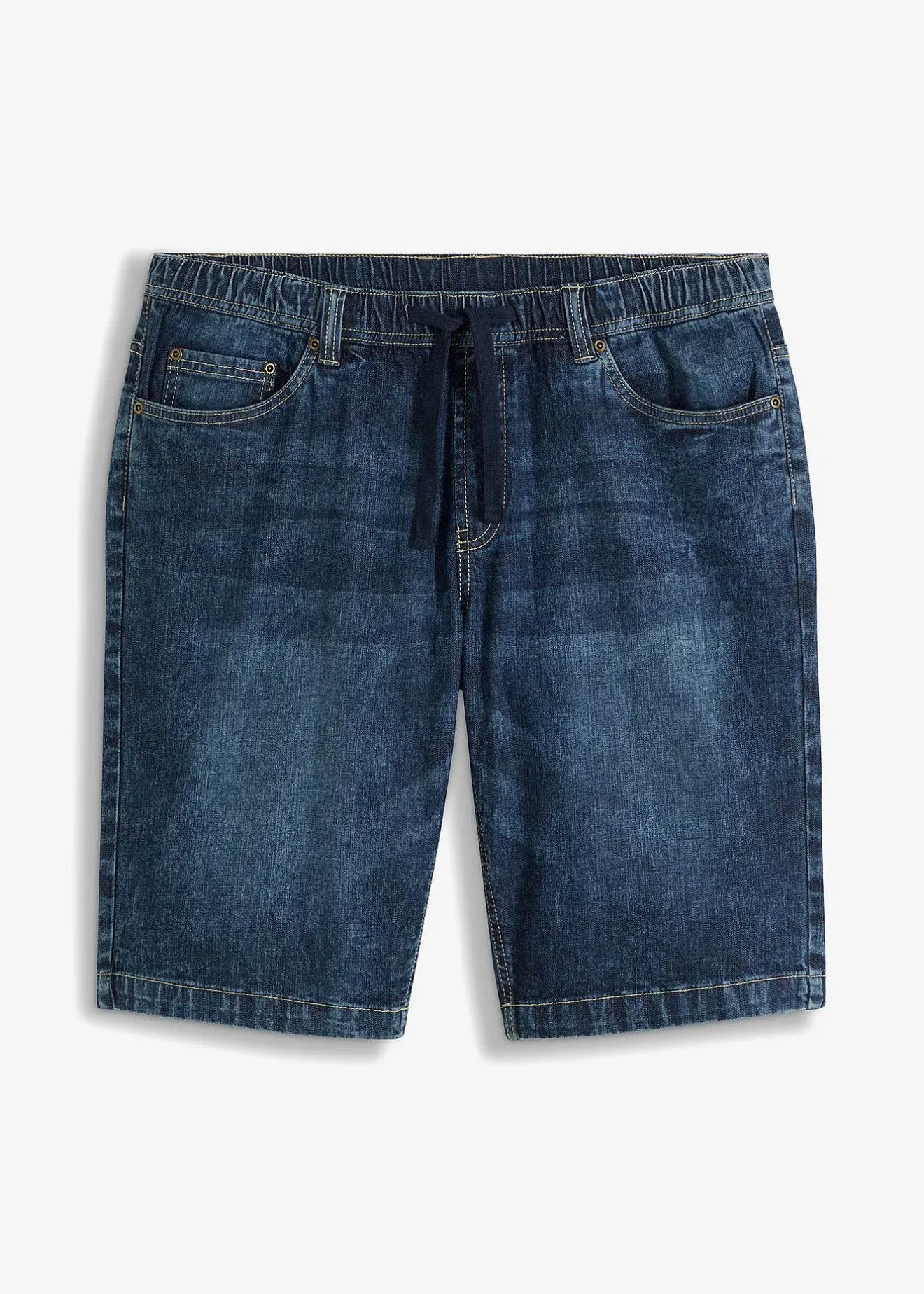 Homme bonprix Shorts|Pantalons|Bermuda taille élastiquée en denim léger, slim