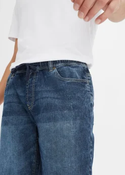 Homme bonprix Shorts|Pantalons|Bermuda taille élastiquée en denim léger, slim