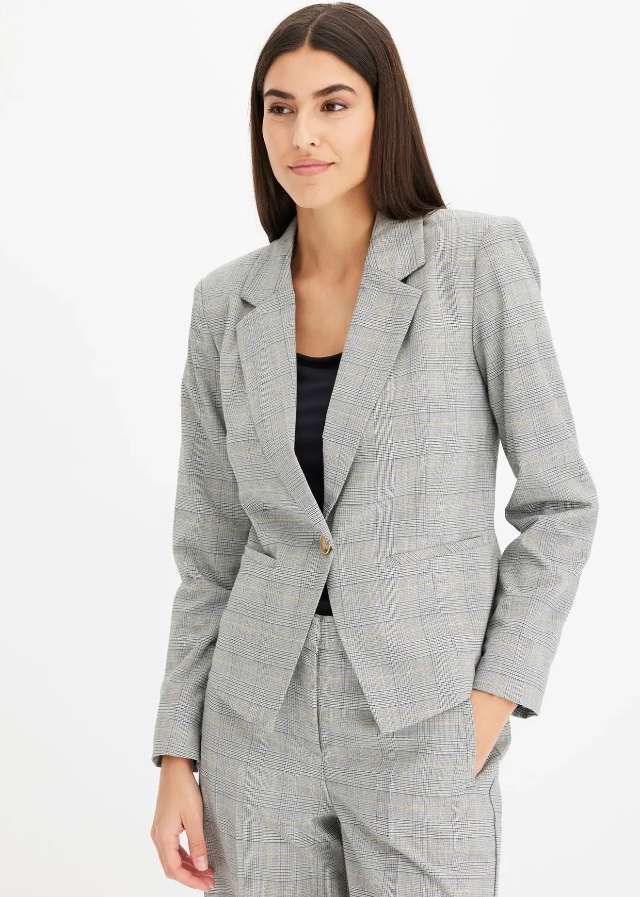bonprix Blazer à carreaux écossais|Femme Blazers